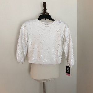 Little girls sequins sweater